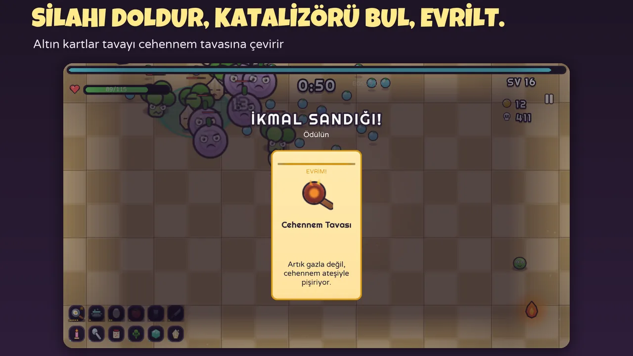 Chef Survivor'da bir erzak sandığından çıkan evrim kartı: Tavanın evrimleşmiş hali Cehennem Tavası